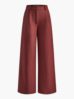 Nadine wide leg pants in Red, front view