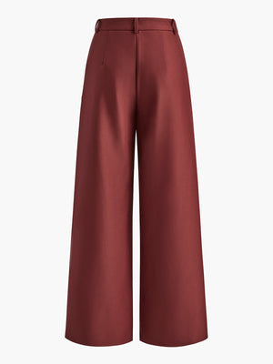 Nadine wide leg pants in Red, back view