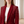 Close view of the pearl beads across the shoulders of the Adrienne blazer in Red