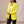Adrienne pearl detail blazer in Yellow on a light gray studio backdrop
