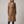 Agathe long double breasted coat in Camel on a light gray studio backdrop