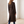 Back view of the Agathe long double breasted coat in Dark Brown showing the back vent