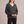 Annabel cashmere V neck sweater in Dark Gray on a light gray studio backdrop
