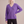 Annabel cashmere V neck sweater in Purple on a light gray studio backdrop