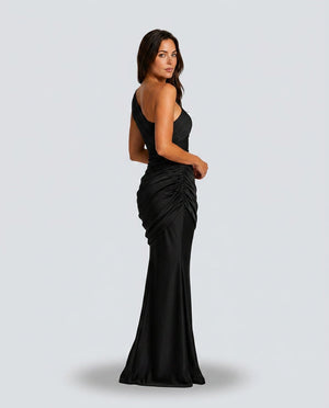 Back view of the Cecily dress in Black
