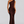 Cecily one shoulder satin maxi dress in Brown