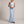 Cecily one shoulder satin maxi dress in Light Blue on a light gray studio backdrop
