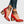 Clarisse block heel pumps in Red Snake Print