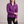 Clementine quilted down jacket in Violet on a light gray studio backdrop