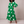 Eliza maxi shirt dress in Green Polka Dot on a light gray studio backdrop