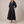 Eliza maxi shirt dress in Black on a light gray studio backdrop
