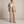 Eudora blazer and wide leg pants set in Beige on a light gray studio backdrop