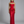 Faustine strapless maxi dress in Red with the matching sheer scarf