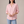 Francesca linen blend button down shirt in Pink on a light gray studio backdrop