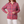Francine plaid button front cardigan in Pink on a light gray studio backdrop