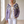 Honorine floral yoke cardigan in Lavender worn by a window over a white top