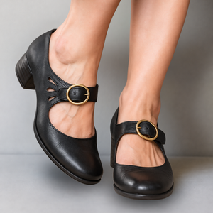 Hortense leather Mary Jane pumps in Black
