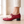 Buckle strap and rounded toe of the Hortense leather Mary Jane pumps in Red