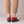 Hortense leather Mary Jane pumps in Red on a light gray studio backdrop