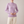 Imogen cashmere mock neck sweater in Lavender worn with cream wide leg trousers
