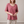 Jemima loose scoop neck blouse in Dark Pink on a light gray studio backdrop