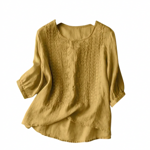 Lisette embroidered cotton blouse, studio