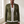 Close view of the Marianne tracksuit set jacket in Olive showing the chest pockets and white trim
