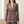 Close view of the Marion plaid pantsuit blazer showing the peaked lapels and gold tone buttons
