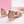 Back view of the Martina low block heel sandals in Rose Gold
