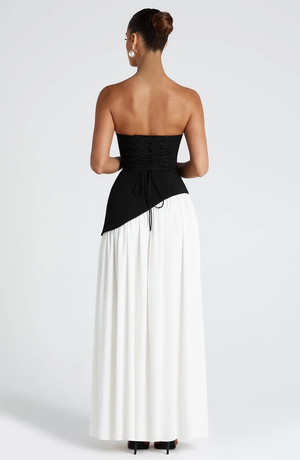 Back of the Ondine gown in Black and White