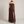 Ondine strapless maxi gown in Brown with matching scarf on a light gray studio backdrop