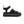 Soledad platform sandal in Black, side view on a white background