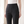 Close view of the wide pull on waistband and slanted pocket on the Sylvia pants in Black Stripe