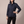 Winona quilted jacket in Navy Blue on a light gray studio backdrop